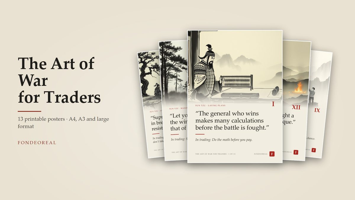 Preview of the poster pack The Art of War for Traders